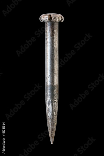 Fotografija Huge iron spike isolated on white with clipping path