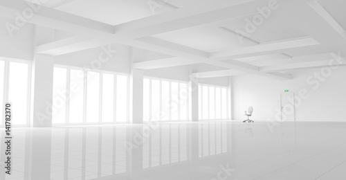 Konstfotografi Leerstehendes weißes Büro