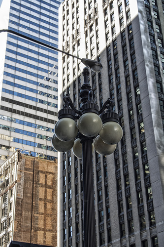Street lamp, Chicago, Illinois, USA