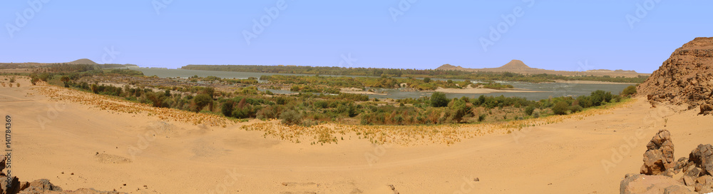 The Third Catarac of the Nile river around Tombos in Sudan
 - obrazy, fototapety, plakaty 