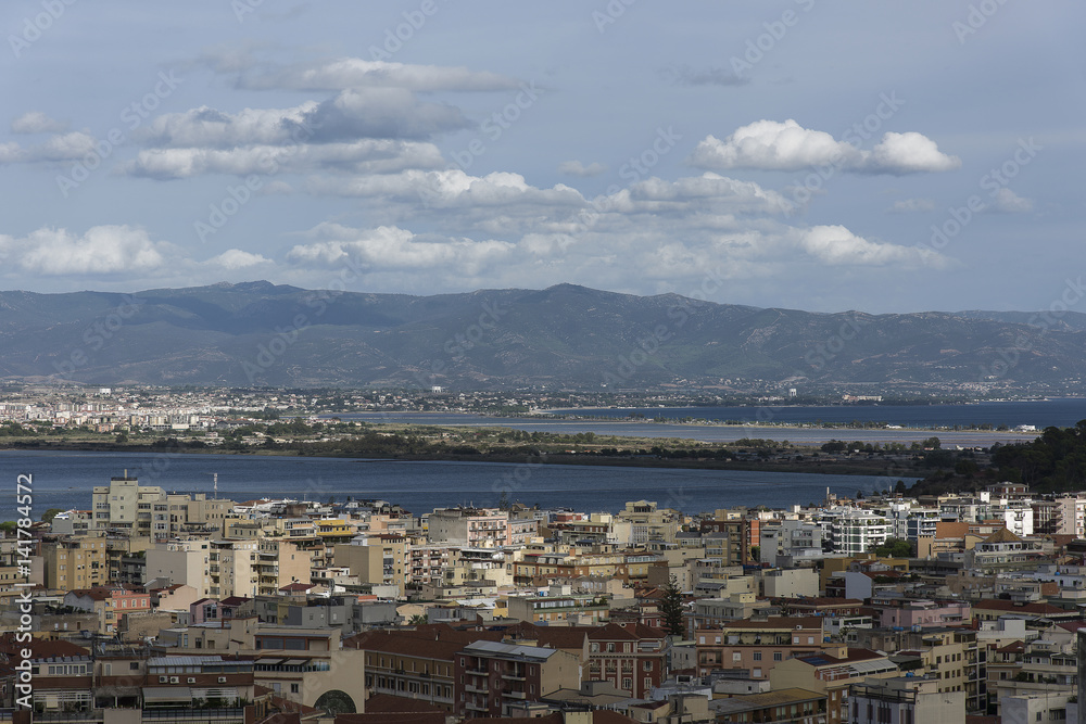 Cagliari panorama view of the city