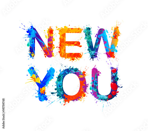 New you. Splash paint sogan