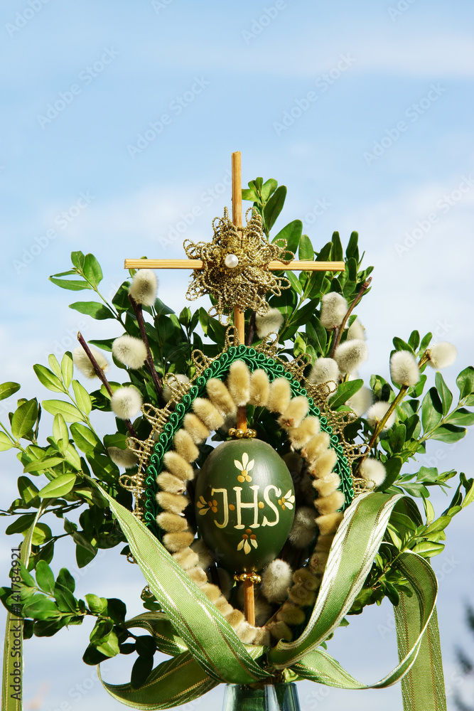 Palmsonntag, Karwoche, Ostern, Palmbuschen, Palmbscherl, Palmbesen, Brauchtum, Textraum, Copy