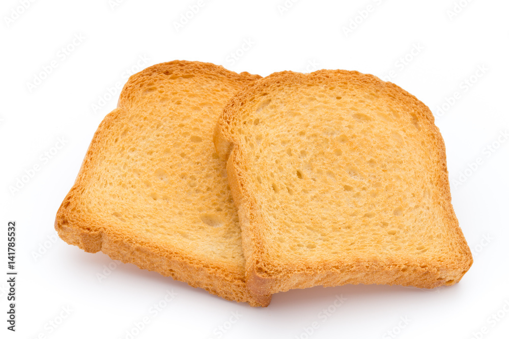 Slices of toast bread on wooden table, top view. Slices of toast bread on wooden table, top view.