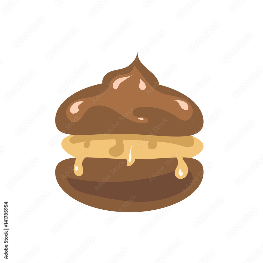 The cake icon on the white background. Flat vector illustration The cake icon on the white background. Flat vector illustration
