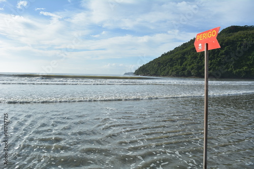 Salva vidas na praia em Ubatuba, Brasil