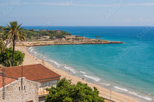 Tarragona beach and sea view
