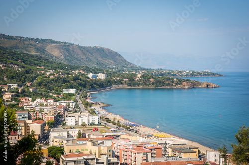Cefalu town and sea view