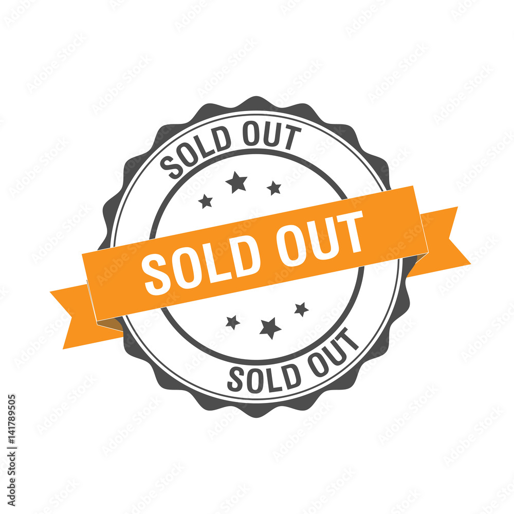 Fototapeta premium Sold Out stamp illustration