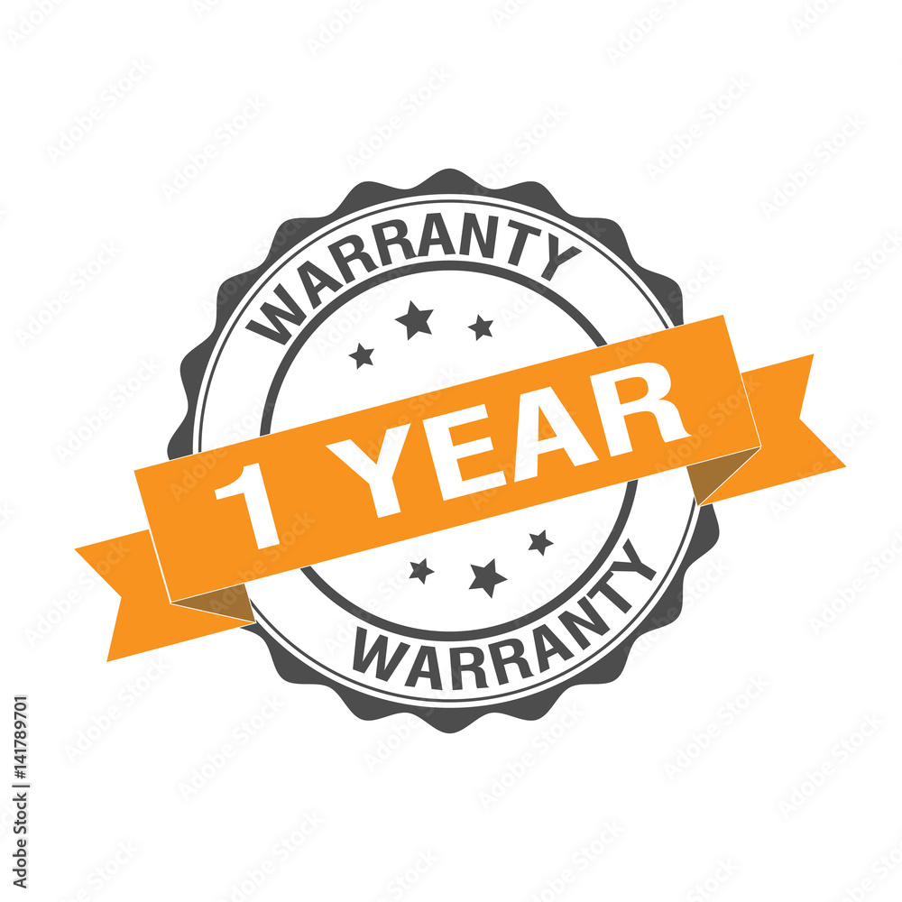 Fototapeta premium 1 Year Warranty stamp illustration