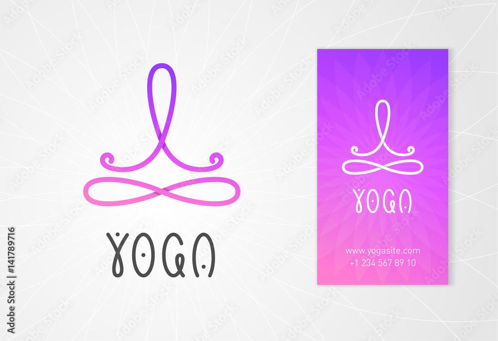 Yoga studio logo design template Yoga studio logo design template
