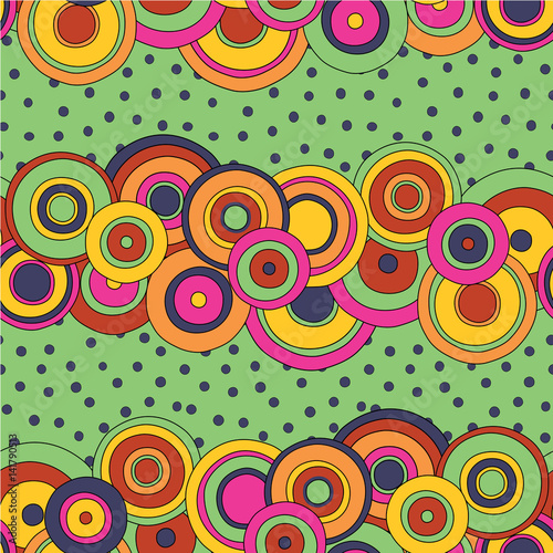 psychedelic circles seamless pattern
