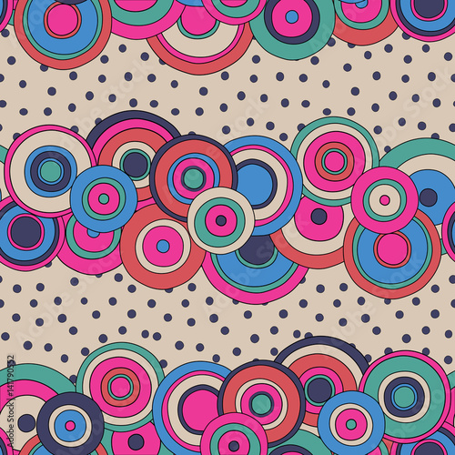 psychedelic circles seamless pattern