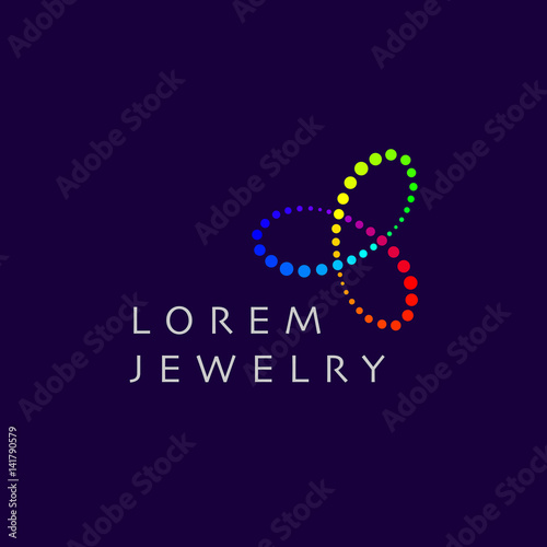 Modern vector jewellery or bijou logo