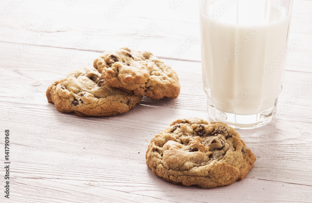 Homemade Chocolate Chip Cookies and Milk Homemade Chocolate Chip Cookies and Milk