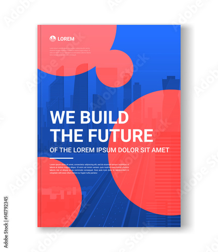 Brochure cover design for investment, real estate or construction company.