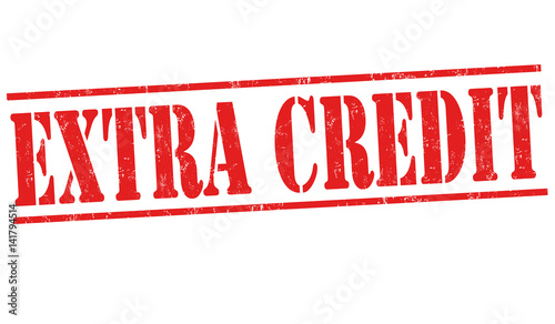 Extra credit sign or stamp