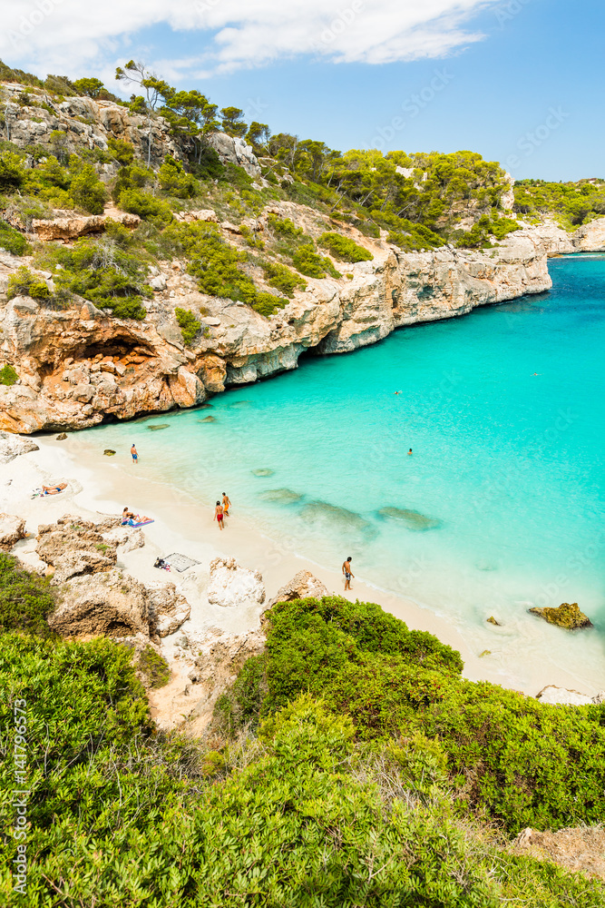 Calo des Moro, Mallorca. Spain. One of the most beautiful beaches in Mallorca.