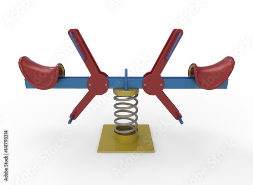 Fotografija 3d illustration of see saw swing
