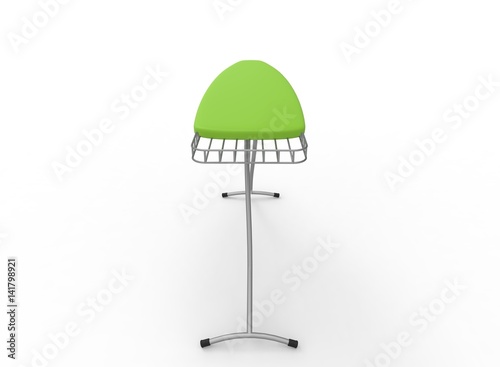 3d illustration of ironing board. white background isolated. icon for game web.