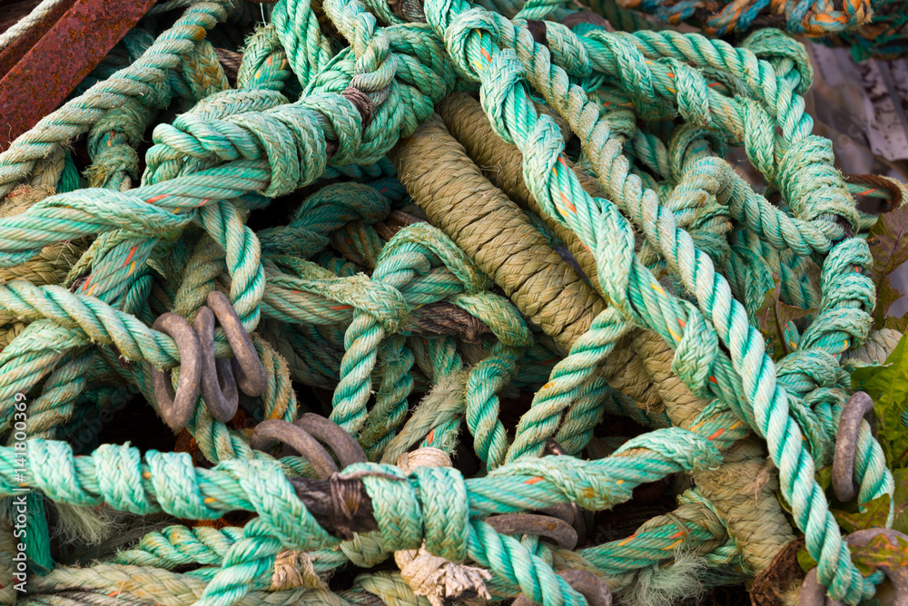 knotted and tangled ropes for fishery