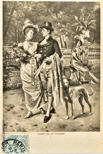 Carte postale ancienne / Aristocrates de la Belle époque photo