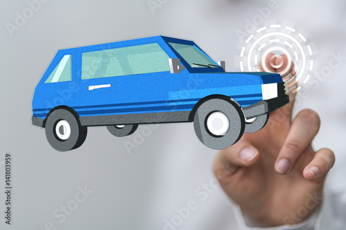blue car