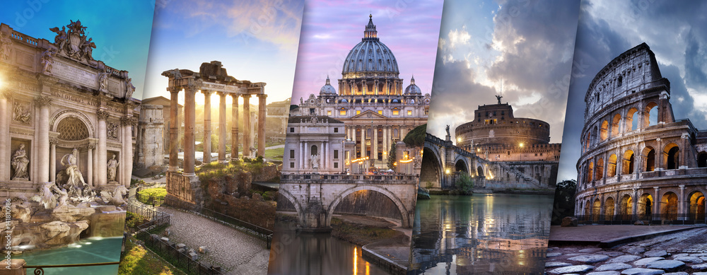 Naklejka premium Rzym i Watykan Włochy