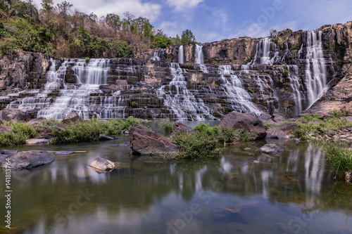 Pongour Waterfall is famous and most beautiful of fall in Vietnam. Not far from Dalat city estimate 45 Km. Dalat  Vietnam