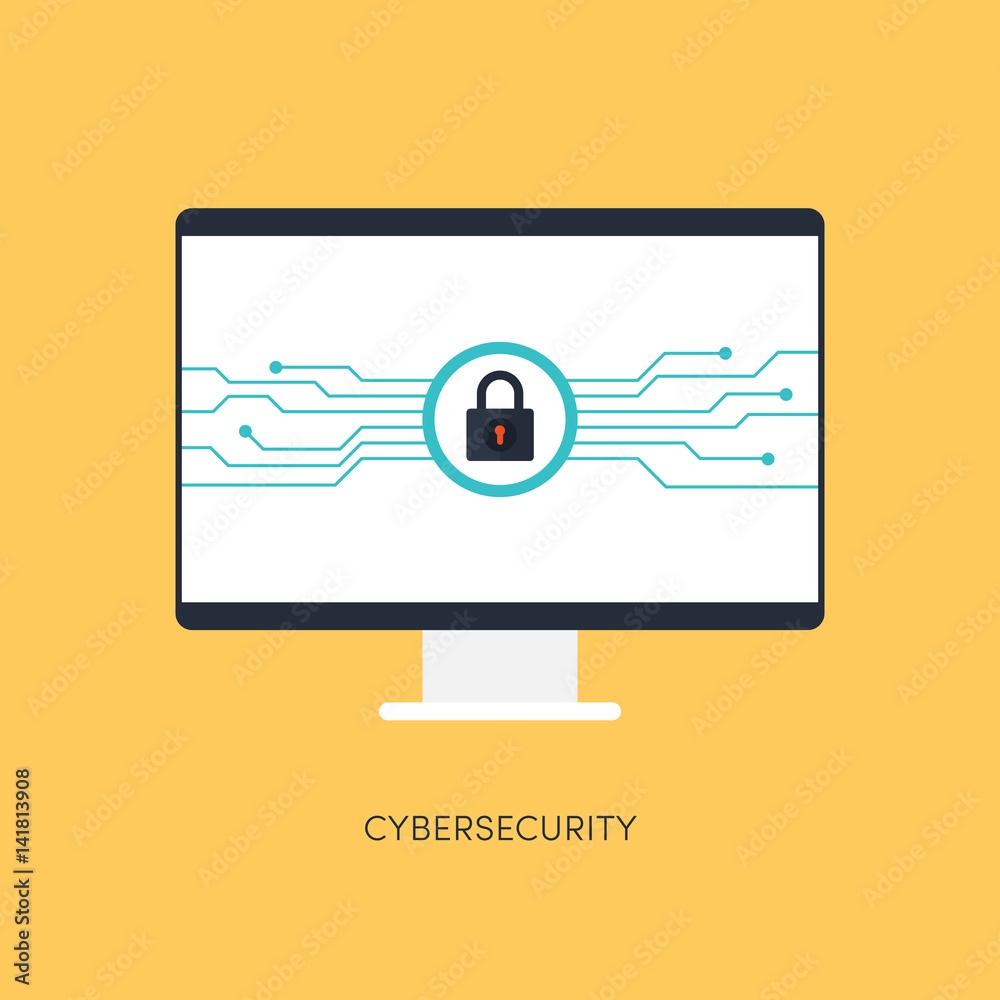 Cybersecurity system, Internet protection concept Cybersecurity system, Internet protection concept