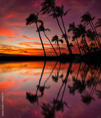 Red hawaiian sunset