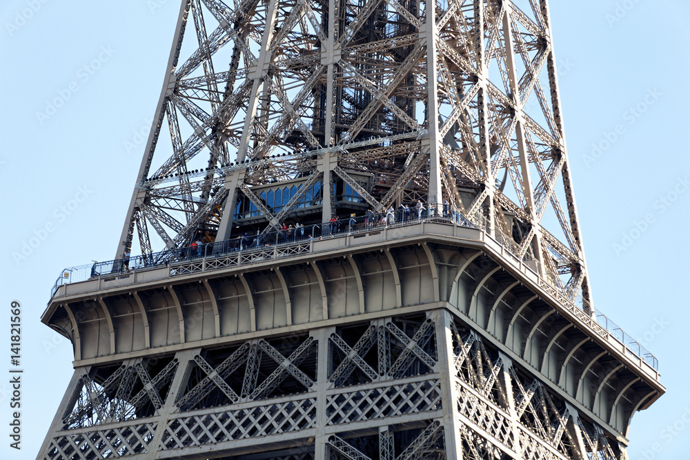 Eiffel tower observation deck hi-res stock photography and images