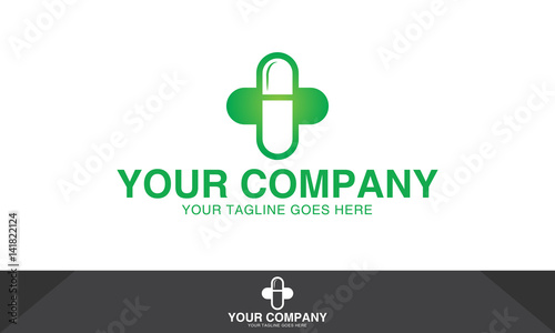 Medical logo, capsule logo, logo template