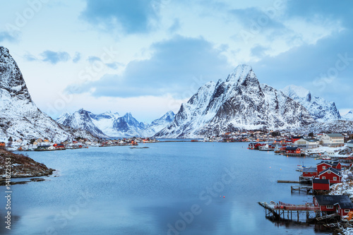 waiting for sunrise, Reine, lofoten, norway