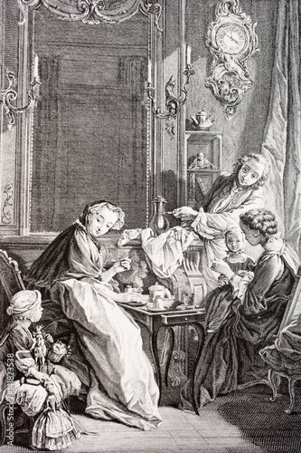 Illustration/ Le déjeuner / Café / Coffea arabica