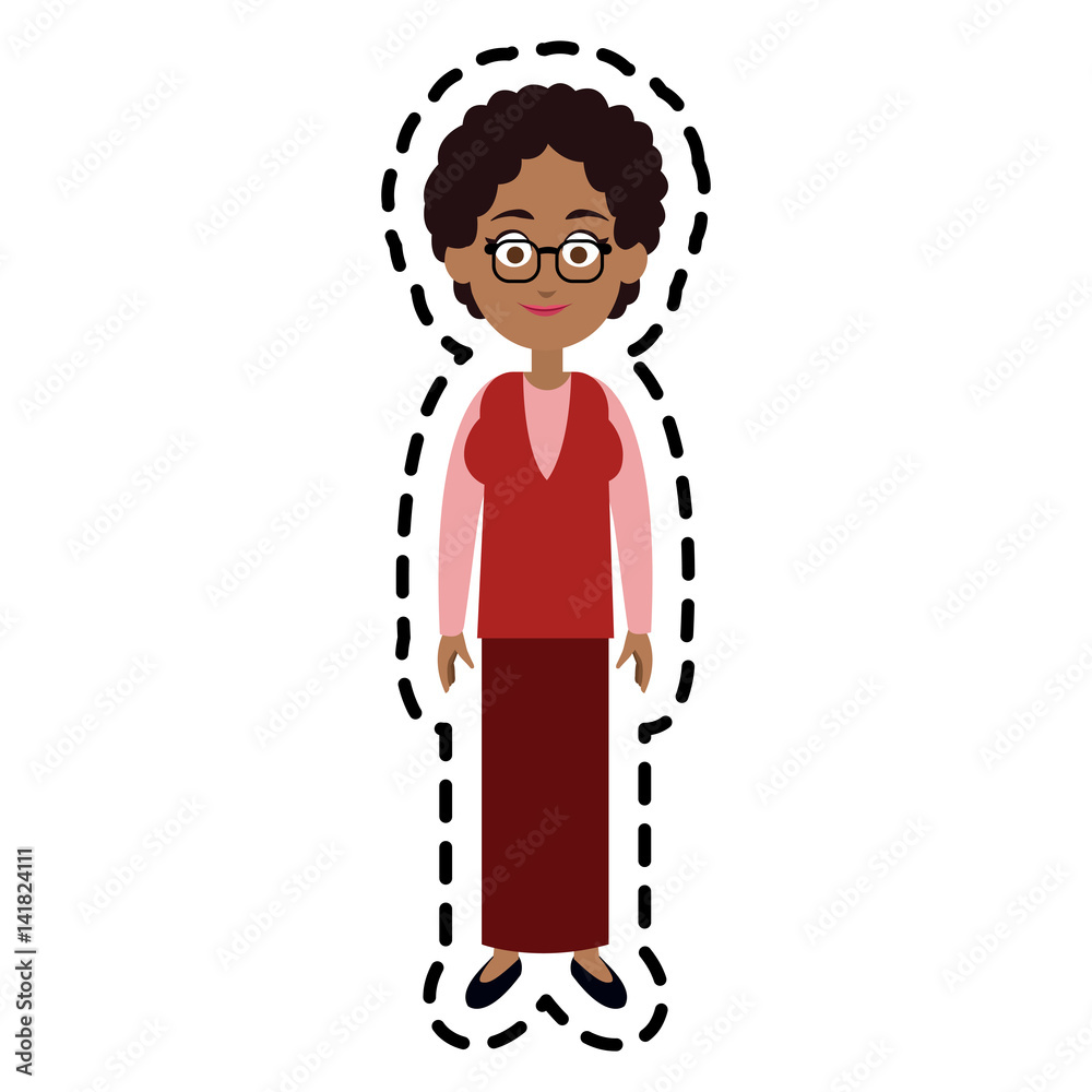 happy dark skin woman with short curly cartoon icon image vector illustration design happy dark skin woman with short curly cartoon icon image vector illustration design