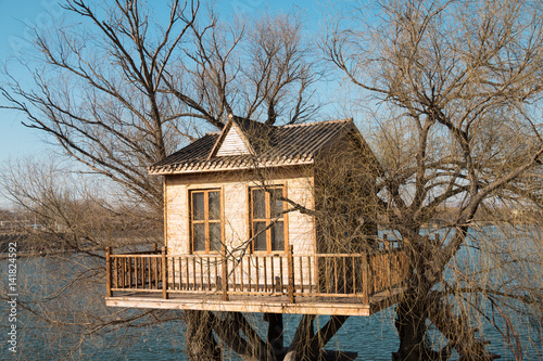 treehouse on the lake © daizuoxin