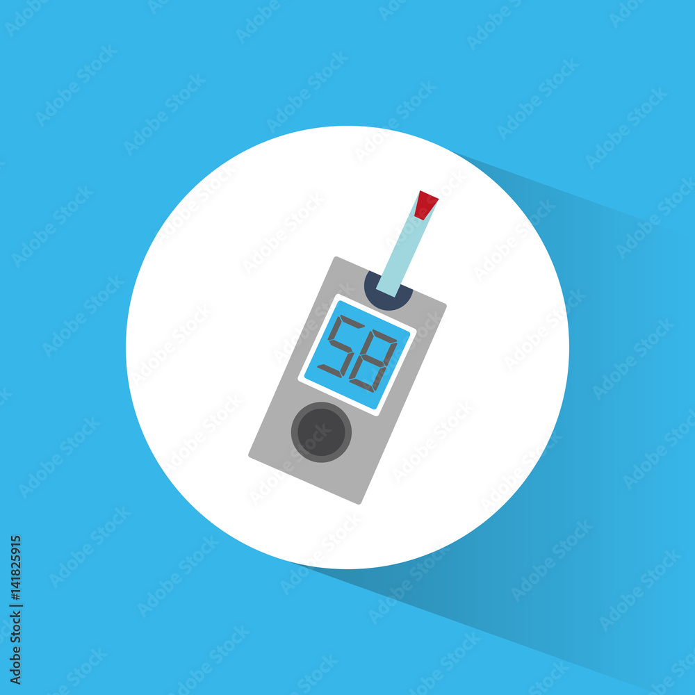 diabetes test blood device vector illustration eps 10