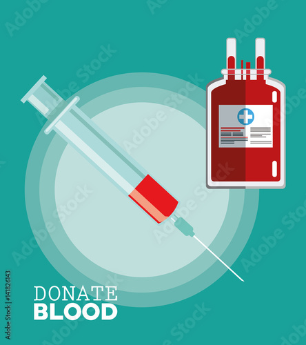 donate blood syringe transfusion vector illustration eps 10