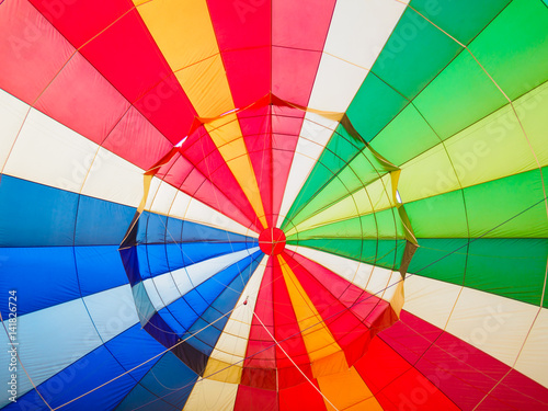 Closeup colorful of Hot air balloon