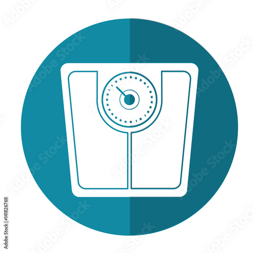 weight scale bathroom shadow vector illustration eps 10