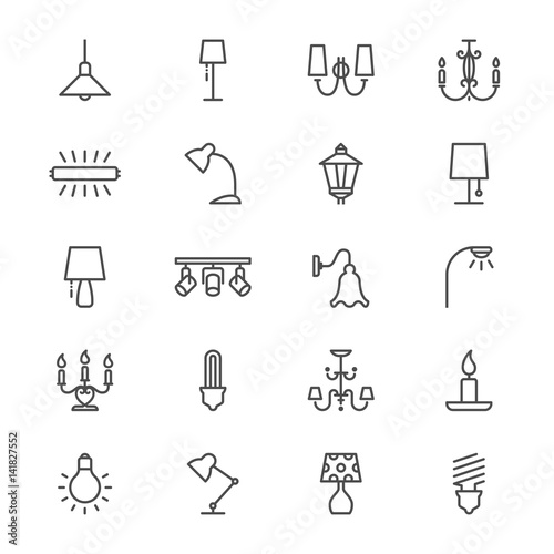 Light thin icons
