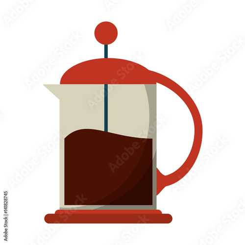 french press coffee maker vector illustration eps 10
