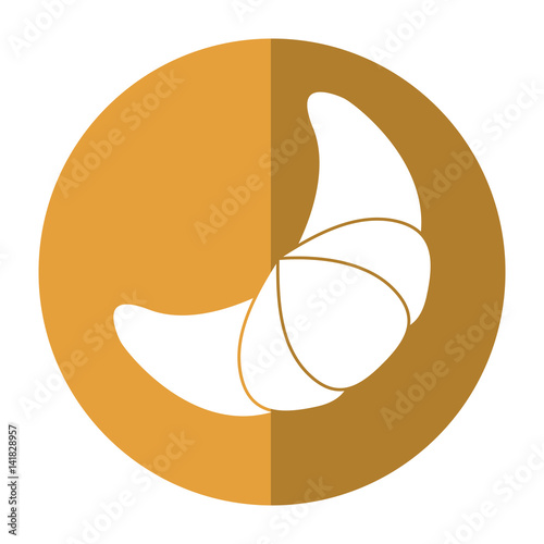 croissant bread bake image shadow vector illustration eps 10