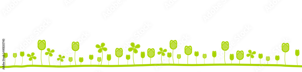 Frühling Blumen Blüten Oster Hintergrund Grün
Reihe Band Banner Landschaft