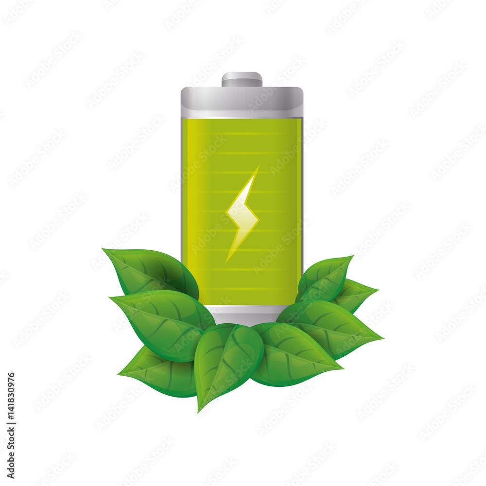 Green energy battery icon vector illustration graphic design Green energy battery icon vector illustration graphic design