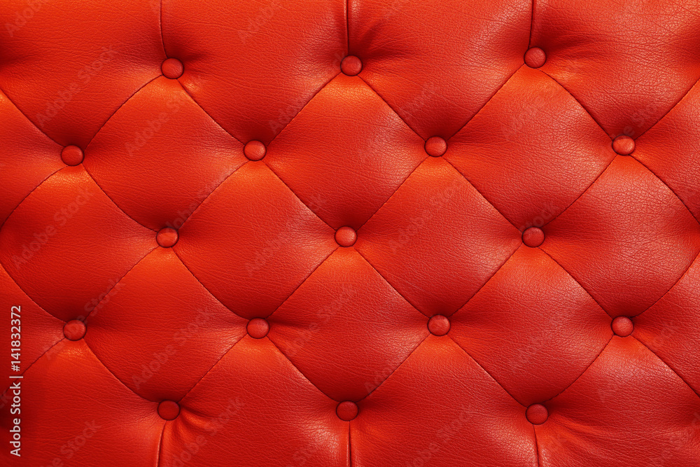elegant red leather texture with buttons for background and design