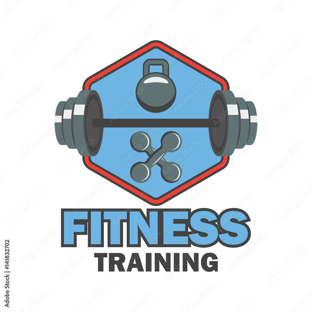 fitness logo with text space for your slogan / tagline, vector illustration fitness logo with text space for your slogan / tagline, vector illustration