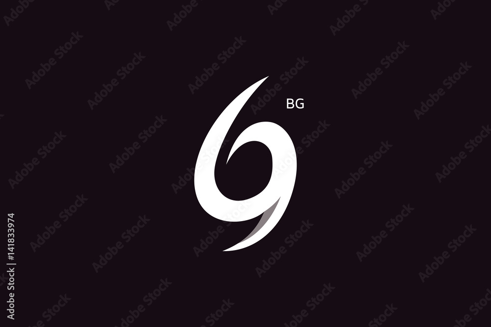 Letter B and G Monogram Logo Design Vector Letter B and G Monogram Logo Design Vector