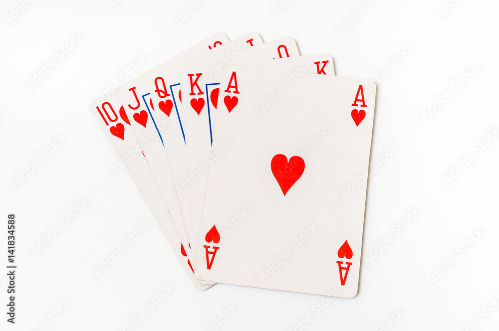 Playing cards isolated on white background Playing cards isolated on white background